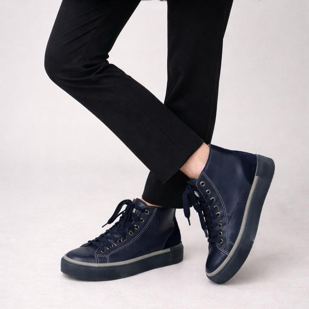 Lanvin Leather High-Top Sneakers – Size 7 (Made in Spain)